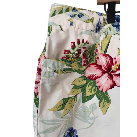 Tommy Hilfiger Womens Green Floral Straight Career Skirt with Pockets Size 22 - Picture 2 of 5